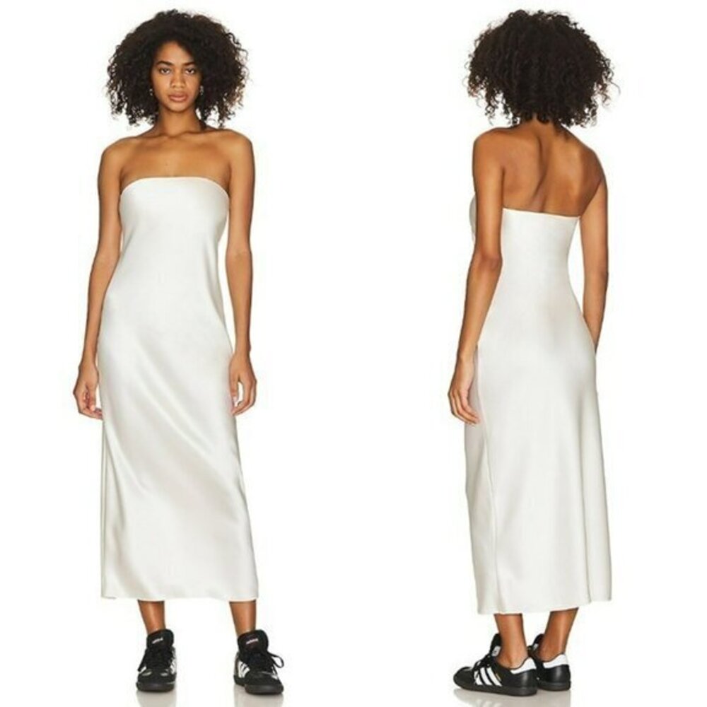 L'Academie x Maggie MacDonald Oxly Midi Dress - Creme